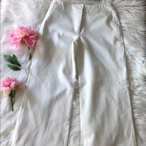 Burberry white cotton trousers